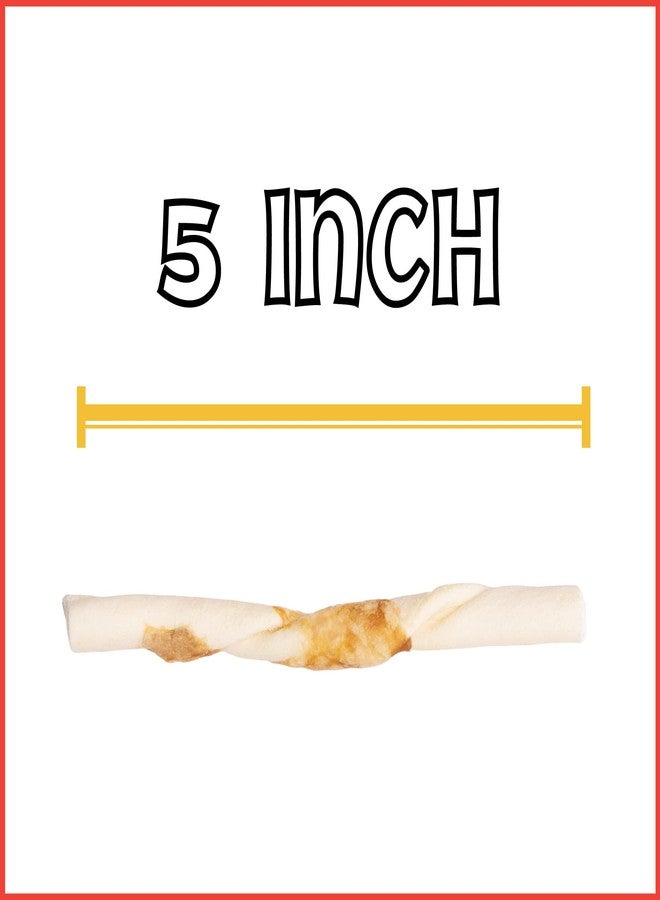 Pet Factory Twistedz American Beefhide 5" Twist Sticks Dog Chew Treats w/ Real Beef Meat Wrap - 20 Count/1 Pack - Image 3